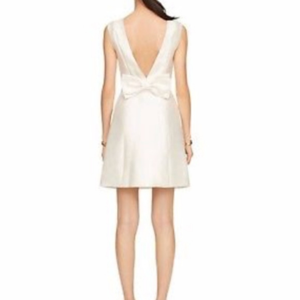 Kate Spade Open Back Bow Dress- Cream Size 14
